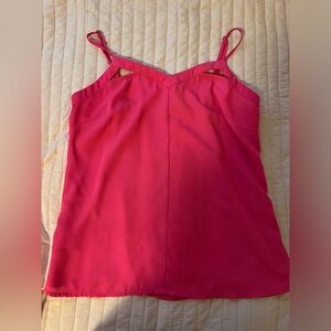 Hot pink Cut out Tank Top
